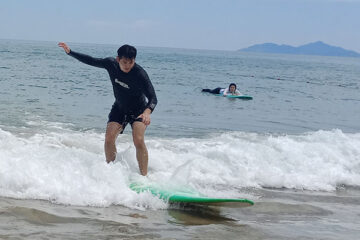 Private Surf Lessons with Da Nang Outdoor Adventures on the beautiful my Khe beach in Da Nang